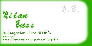 milan buss business card